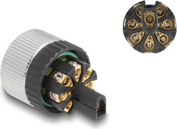 Immagine prodotto Delock Connettore a spina M12 Presa a 8 pin con codice A per il montaggio con connessione a vite