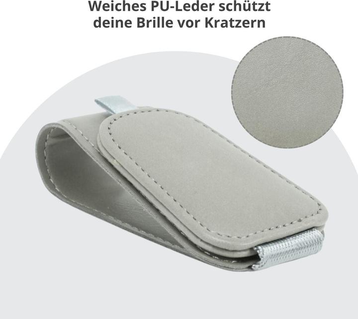 Actual product image Hermex Brillenablage fürs Auto Sonnenblende-Clip Sonnenbrillenhalter Etui