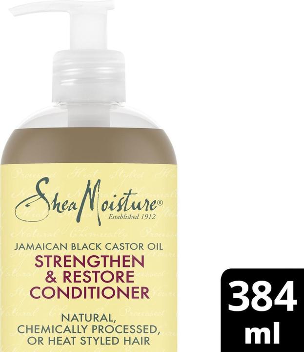 Shea Moisture Jamaican Black Castor Oil Strengthen & Restore Conditioner mit Shea Butter, Peppermin