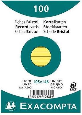 Produktbild Exacompta Karteikarten (105 x 148 mm, 205 g/m², 100 x)