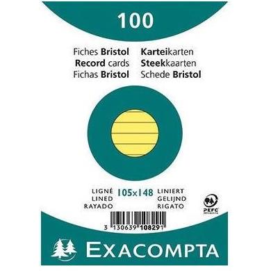 Exacompta, Karteikarten, Karteikarten (105 x 148 mm, 205 g/m², 100 x)