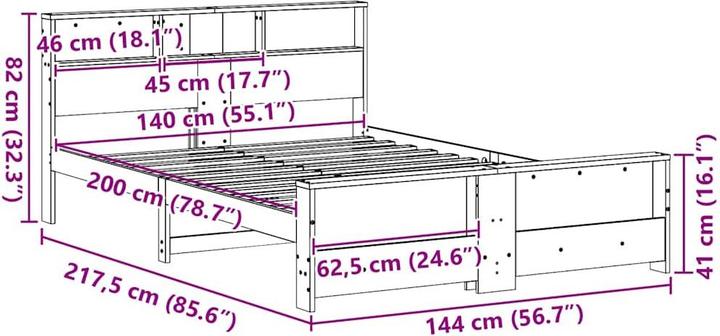 Image du produit vidaXL Plattformbett (140 x 200 cm)