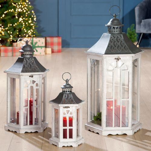 Produktbild Gilde Holz Laterne "Retino" Serie 2