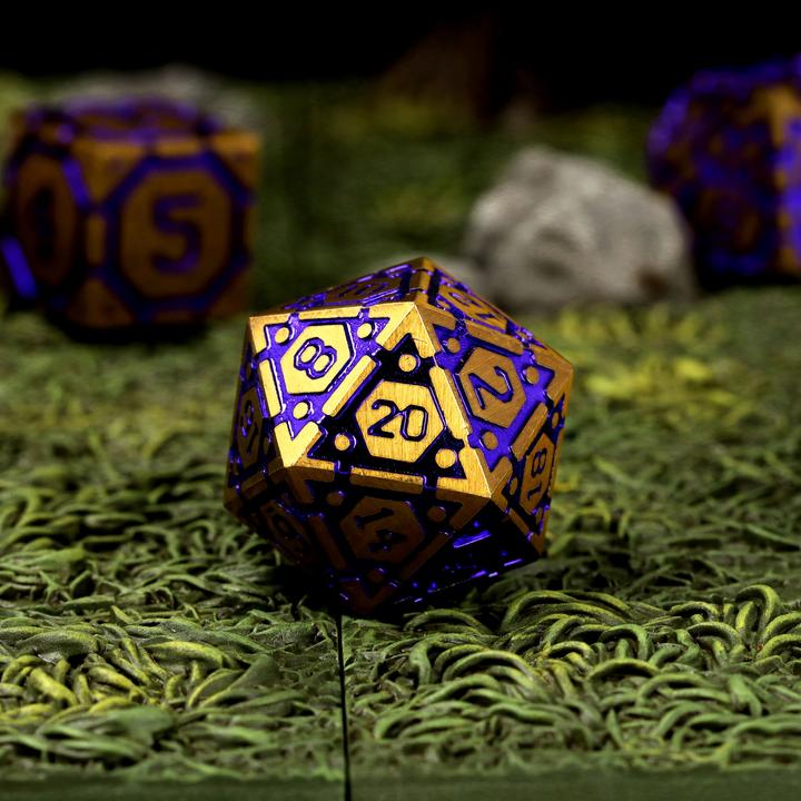 Produktbild Glass Staff Wiztech Gears Metal RPG Dice Set