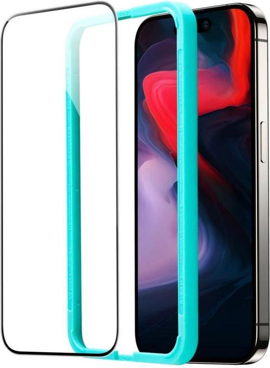 Actual product image ESR Tempered Glass 2-Pack Iphone 15 Pro Black (2 pcs., Apple iPhone 15 Pro)