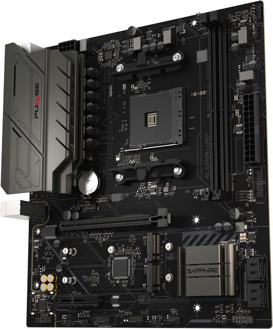 Immagine prodotto Sapphire Pulse B550M AMD,AM4,DDR4 (AM4, AMD B550, ATX flessibile, Micro-ITX)