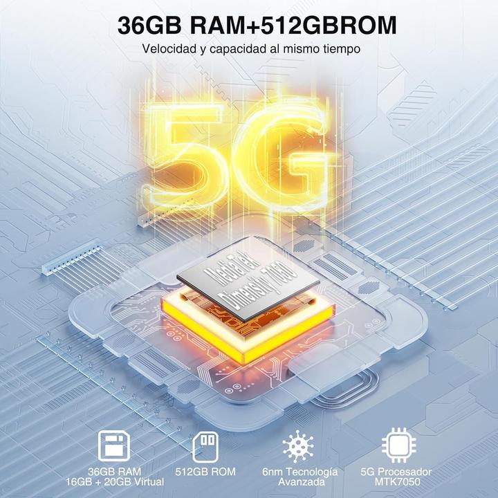 Produktbild Doogee VMAX Plus (256 GB, Orange, Schwarz, 6.58", Dual SIM, 5G)