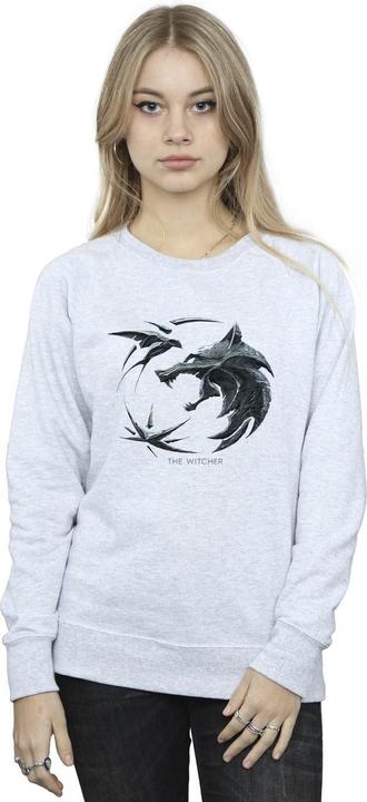 Produktbild Netflix The Witcher Wolf Logo Sweatshirt (L)
