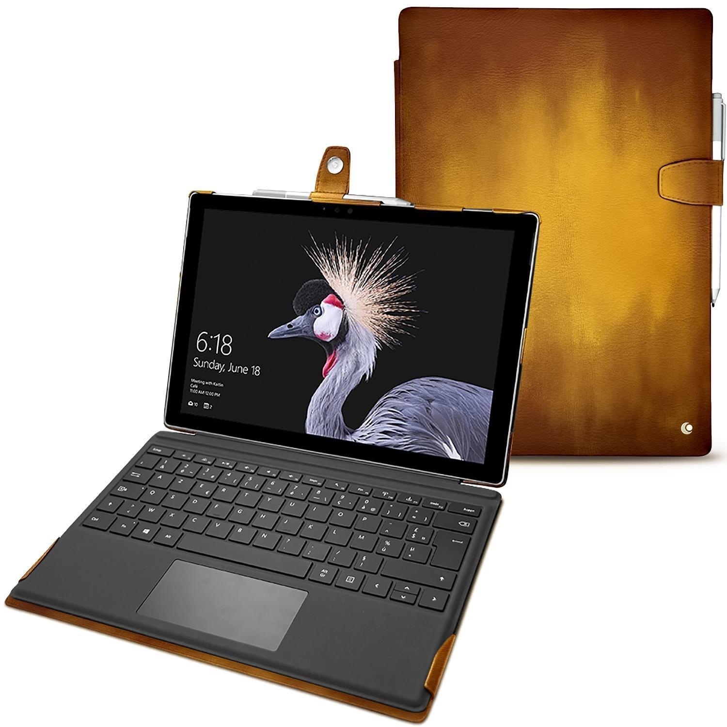 Noreve Lederschutzhülle (12.30", Microsoft), Notebooktasche, Gold