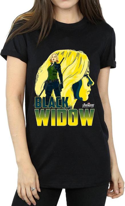 Image du produit Avengers Infinity War Femme/Les femmes - T-shirt boyfriend en coton Black Widow (XL)