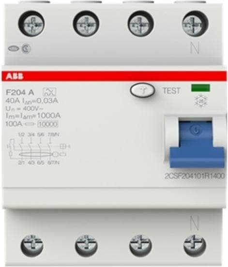 Actual product image ABB RCD, F 204, 4 POLE