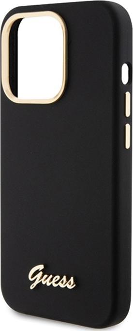Guess GUHMP15MPSAHMCB Custodia rigida per iPhone 15 Plus 6,7 złoty/oro Saffiano MagSafe