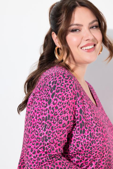 Produktbild Ulla Popken Longshirt, A-Linie, V-Ausschnitt, 3/4-Arm (68)