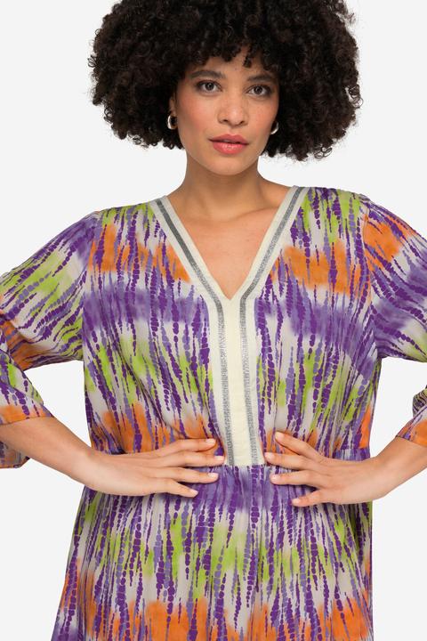 Produktbild Angel of Style Maxikleid, Batikdruck, V-Ausschnitt, 3/4-Ärmel (56)