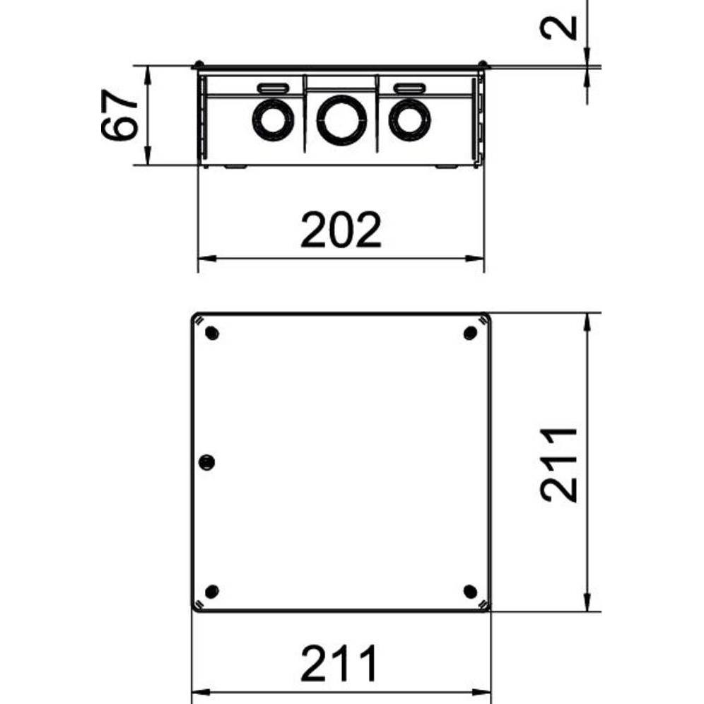 Thumbnail - OBO Bettermann, Abzweigdose, Verbindungskasten up xx65 sw