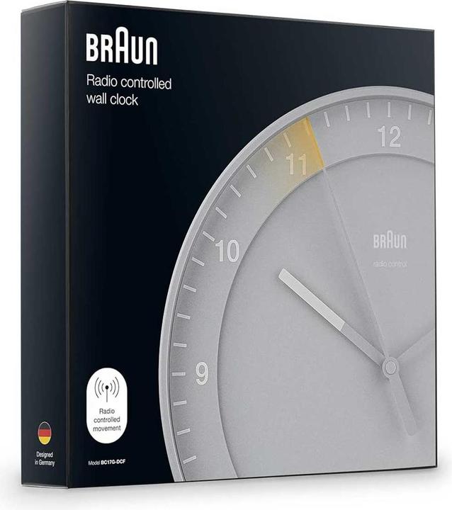 Image du produit Braun Horloge murale, grise avec radio (30 cm)