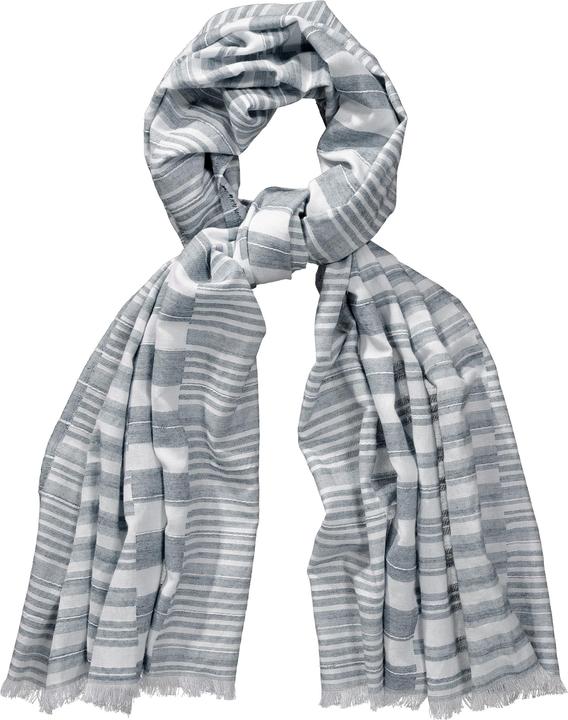 Image du produit Ulla Popken Écharpe, texture rayée, effet métallisé