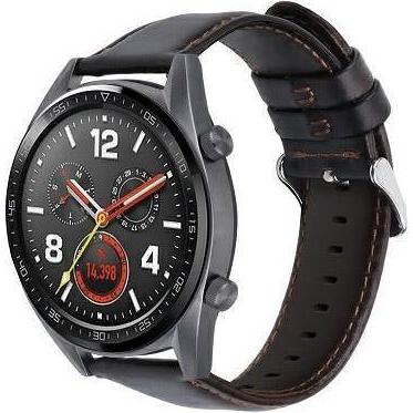 Beline Smartwatch-Lederarmband, Schwarz, 22 mm (5903919060507)