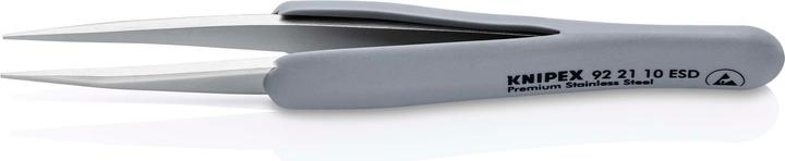 Image du produit Knipex Brucelles de précision avec poignées en caoutchouc ESD
