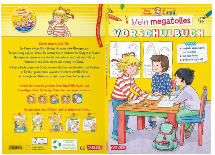 Produktbild Conni Gelbe Reihe (Beschäftigungsbuch): Mein megatolles Vorschulbuch (Deutsch, Hanna Sörensen, Uli Velte, 2023)