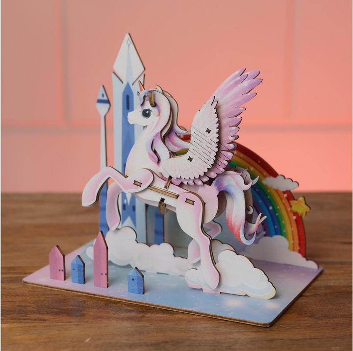 Actual product image Escape Welt Unicorn - 3D wooden model (33 pieces)