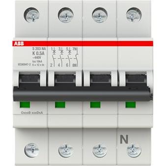 Thumbnail - ABB, Schutzschalter, S203-K0.5NA Sicherungsautomat K-Char., 6 2CDS253103R0157