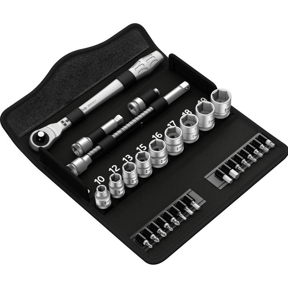 Thumbnail - Wera, Steckschlüssel + Stecknuss, 8100 SB 7 Zyklop Metal-Knarrensatz (19 mm, 8 mm, 10 mm, 14 mm, 18 mm, 11 mm, 12 mm, 1...