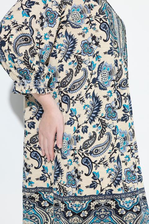 Produktbild Ulla Popken Kleid, Boho-Druck, A-Linie, Rundhals, 3/4-Arm (42, 44)