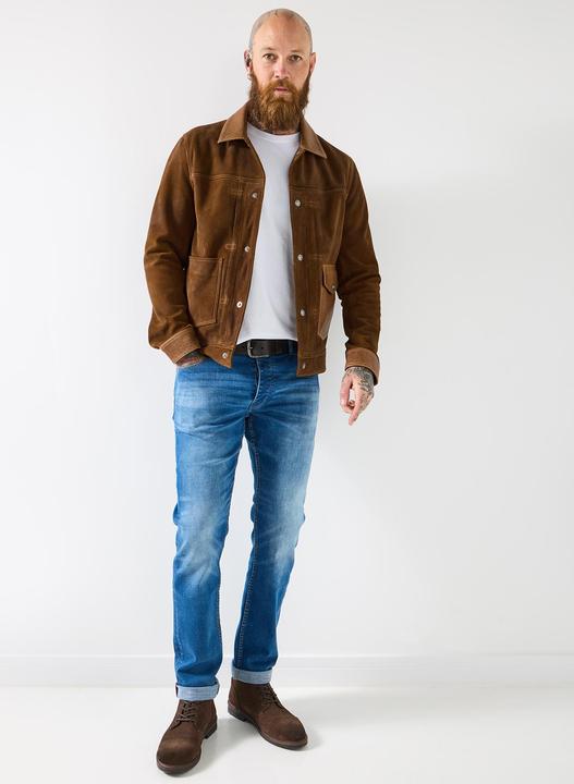 Produktbild Joe Browns Check Lined Stylish Two-Tone Leather Jacket (M)