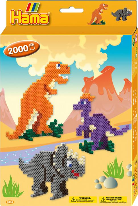 Image du produit Hama Perlen Set de perles à repasser Midi- Le monde des dinosaures