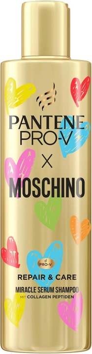 Produktbild Pantene Shampoo Moschino Repair & Care Kollagen Miracle Serum 225 ml (225 ml, Flüssiges Shampoo)