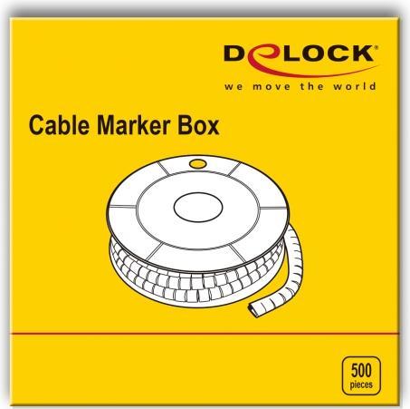 Produktbild Delock Kabelkennzeichnung Nr.2. gelb 500 Stück