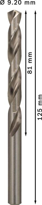 Actual product image Bosch Professional Zubehör PRO Metal HSS-G twist drill, 9.2 x 81 x 125 mm (9.2 mm)