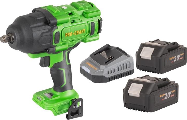 Produktbild Procraft PWA80bb Akku Schlagschrauber 20 V 1600 Nm 1/2" Brushless + 2x Akku 4,0 Ah + Ladegerät (Schlagschrauber)