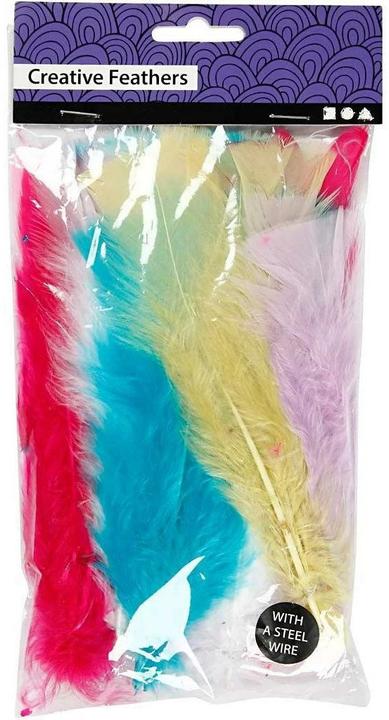 Actual product image Creativ Company Feathers with wire (turkey)