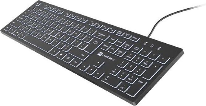 Actual product image Genesis Computer keyboard Natec Keyboard, Herring Glow, US, Backlit, Wired, White | (US, Cable)