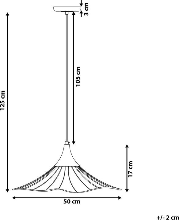 Produktbild Beliani Hängeleuchte schwarz Kegelform MAZARO (E27)