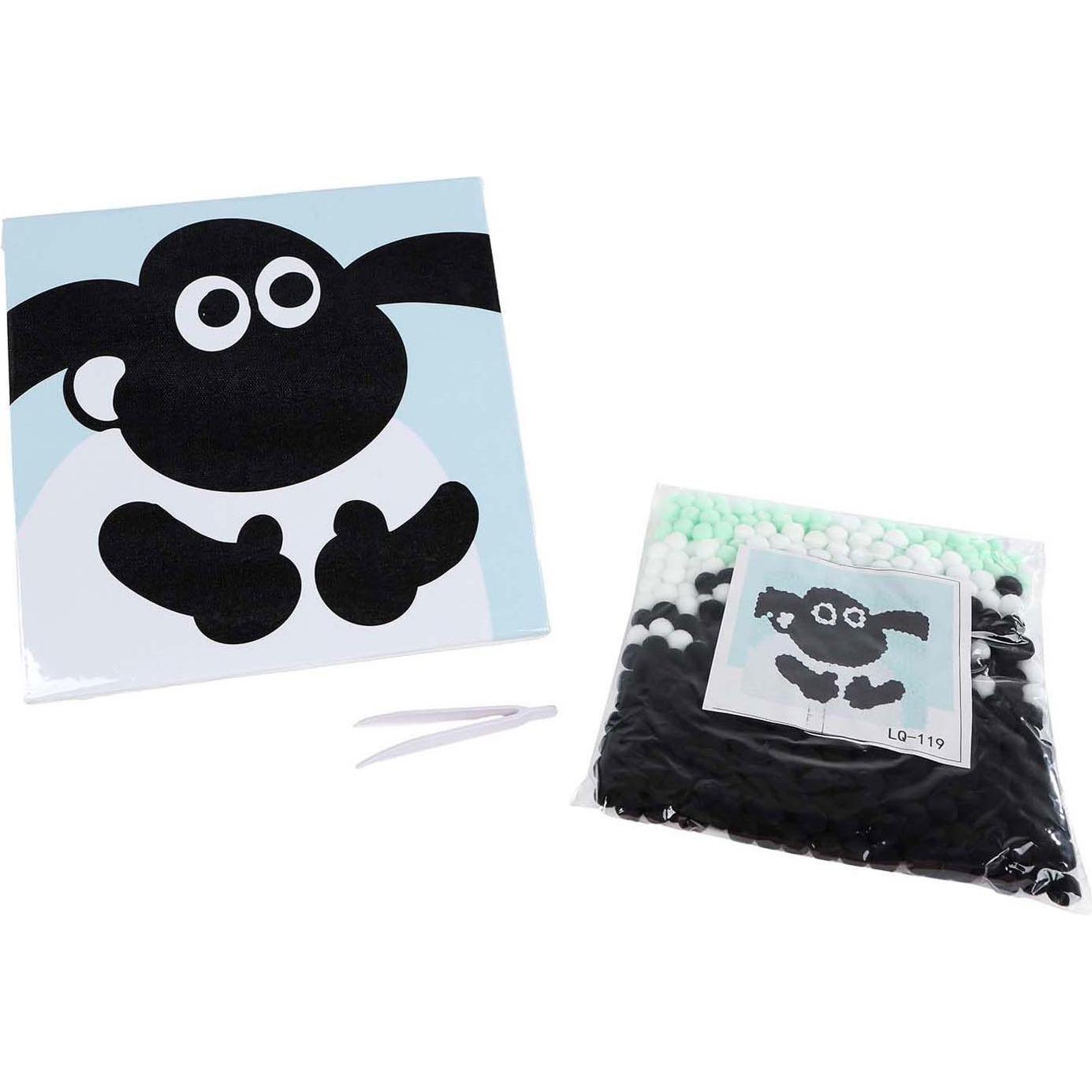 Hippo Gestalte dein eigenes Bild mit Wattebällchen - 20 x 20 cm (65343956)