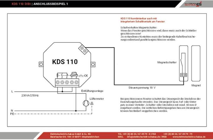 Image du produit Schabus Commande d'évacuation par câble KDS110 1