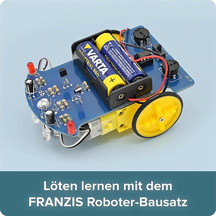 Actual product image Franzis Robot soldering workshop