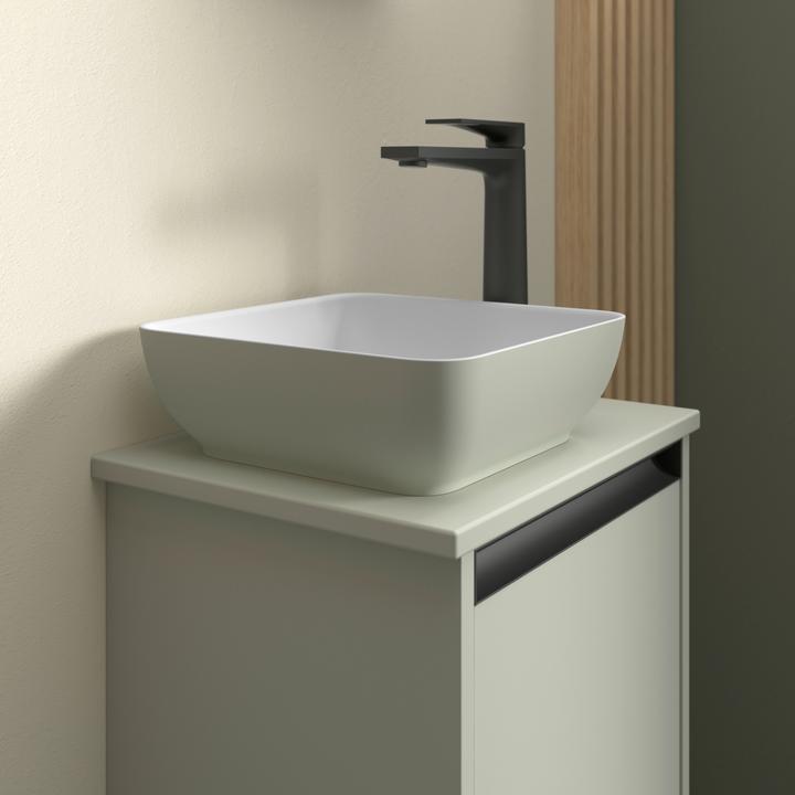 Immagine prodotto Duravit Lavabo da appoggio Sivida, angolare, 300x300 mm, senza foro per rubinetto, senza sfioratore (300 mm, 300 mm)