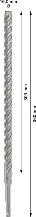 Immagine prodotto DIY Punta per martello PRO SDS plus-5X, 16 x 300 x 360 mm (16 millimetri)
