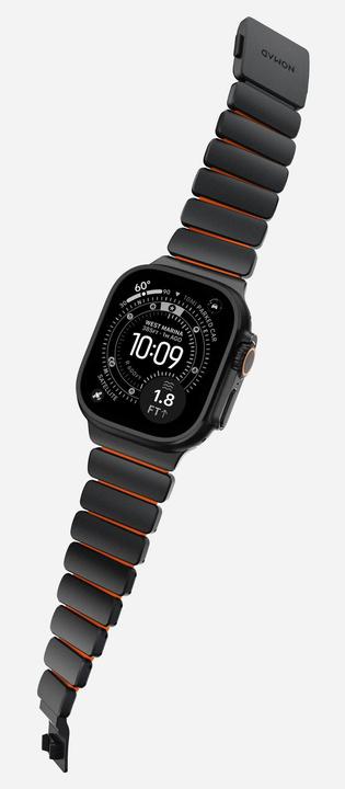 Actual product image Nomad Spartan Band Black Titanium Ultra Orange 49mm (FKM, Titanium, Titanium)