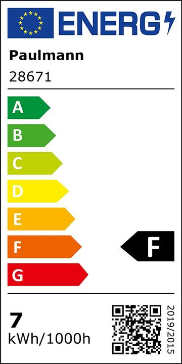 Energy Label Paulmann AGL with head mirror (E27, 600 lm, 1x)