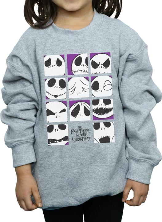 Produktbild Disney Nightmare Before Christmas Many Faces Of Jack Squares Sweatshirt Mädchen (116)