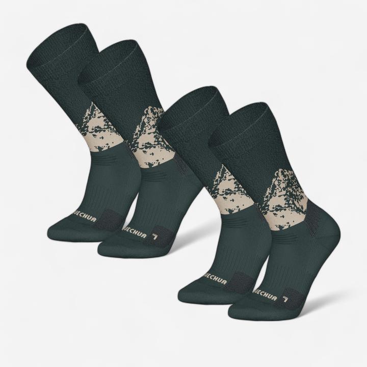 Produktbild Quechua Wandersocken Damen/Herren warm halbhoch - SH500 2 Paar (43, 44 - 46)