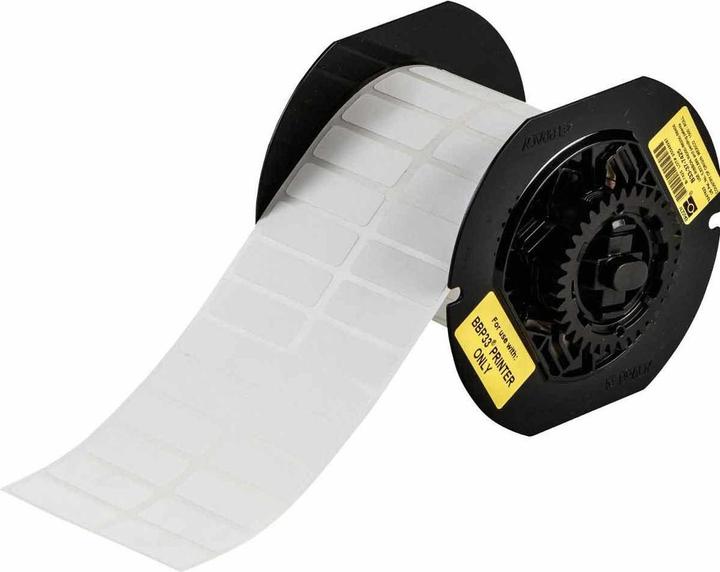 Actual product image Brady B33-37-7425, polypropylene, white, matt, 38.10 x 12.70 mm, permanent, 2-lane (1500 labels)