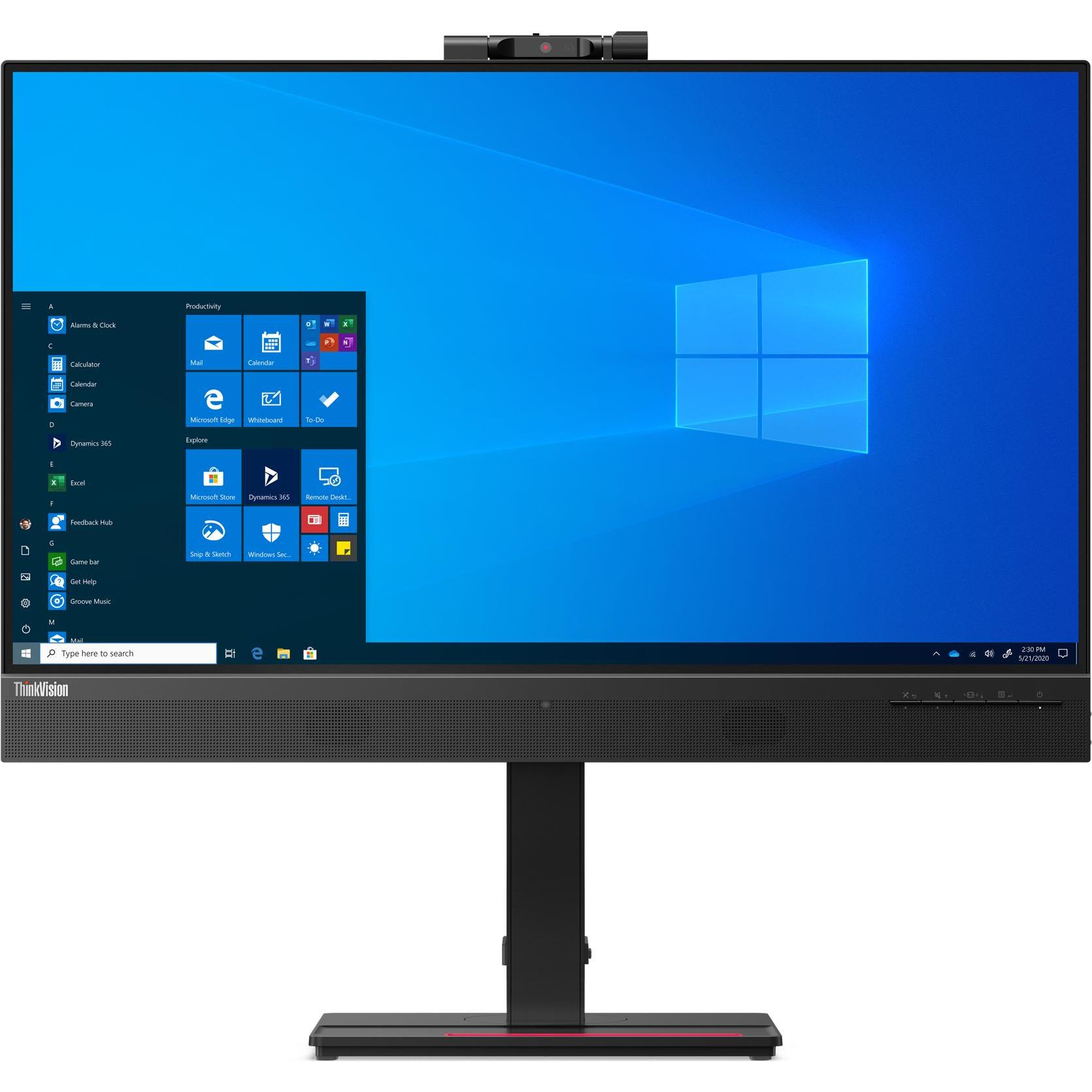 Lenovo ThinkVision T27hv-20 (2560 x 1440 Pixel, 27"), Monitor, Schwarz