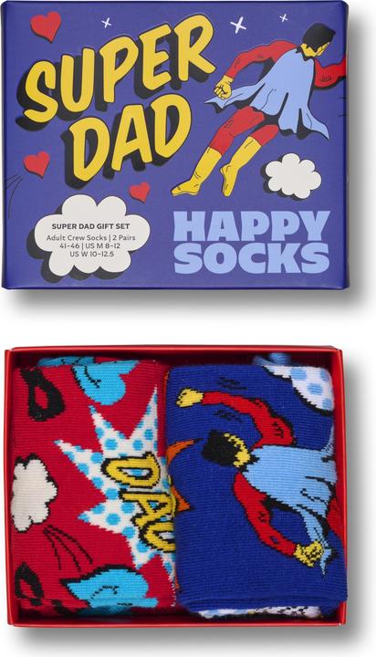 Produktbild Happy Socks 2-Pack Super Dad Socks Gift Set (2er Pack, 36 - 40)