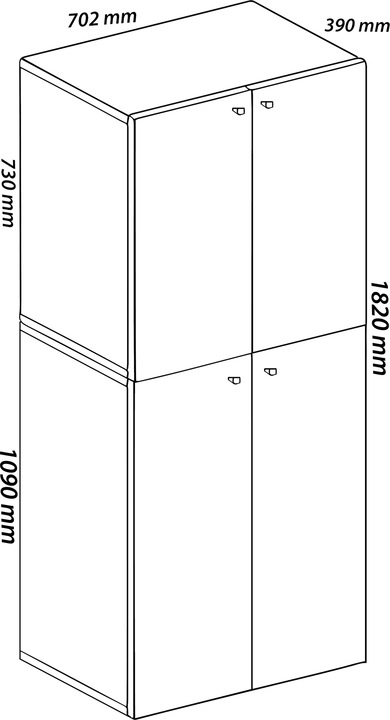 Immagine prodotto VCM Lona (70 x 40 x 184 cm)